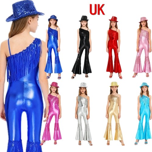 Girl metallic ruffle flared - uk,