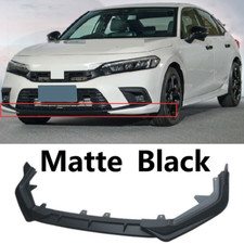 Matte Black Front Bumper Lip Splitter Fits Honda Civic 11th Sedan 4Dr 2022-2024