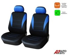 Front Blue Black Car Seat Covers Fabric Protectors For Nissan X-trail Qashqai