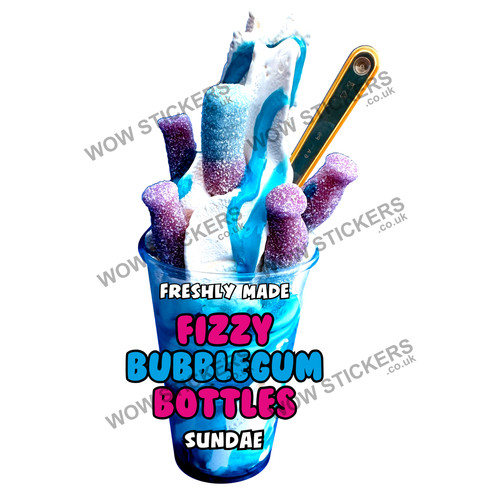 Ice cream van sticker fizzy - cream,