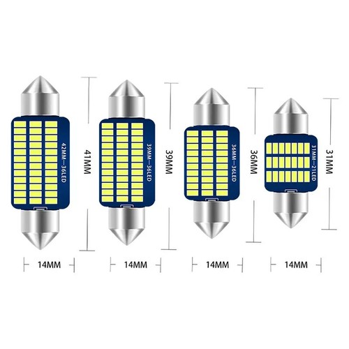 Car festoon white led - white,