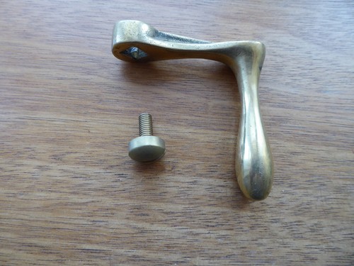 Brass tennis net winder and