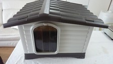 Ferplast Outdoor Heavy Duty Plastic Dog Kennel / House DOGVILLA 70 Assembled