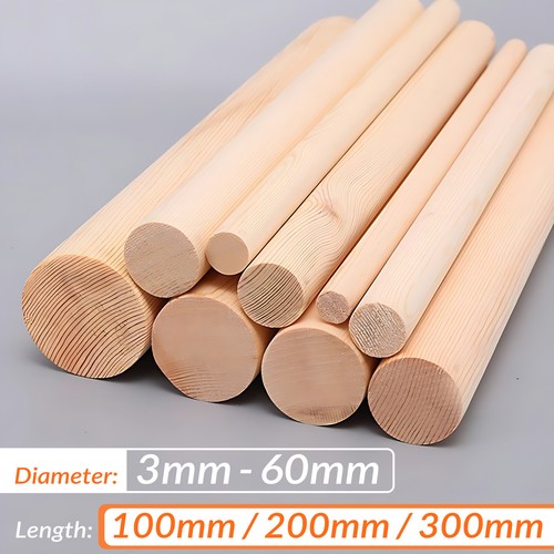 Beech wood dowels smooth rod - wood,