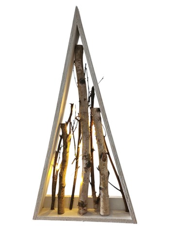 Wooden triangle led - led, willow