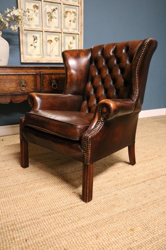Vintage restored brown leather - brown,