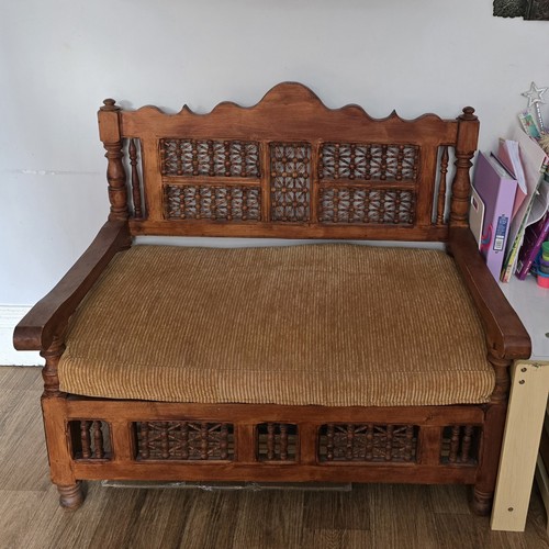 Antique wood moroccan sofa - wood,