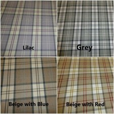 TARTAN CHECK UPHOLSTERY FABRIC Checked Wool Effect Weave GLENEAGLES
