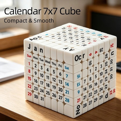 Calendar 7x7 cube - calendar,