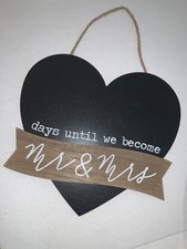 Days Until Wedding – Hanging Chalkboard Sign