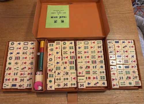 Portable mahjong set - mahjong, with