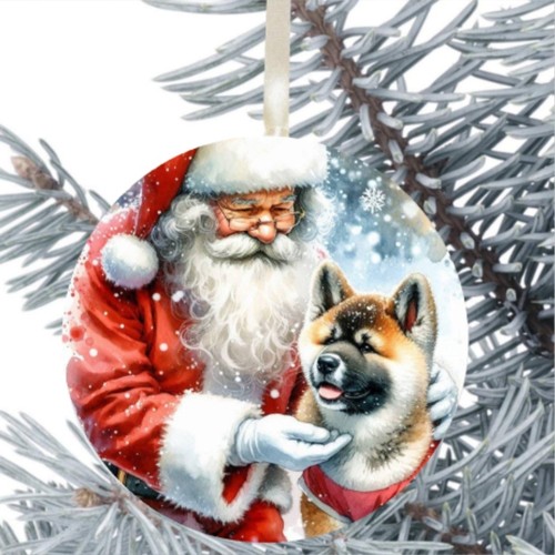 Akita dog hanging bauble - akita,