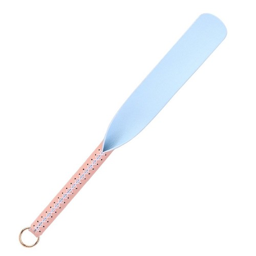 Pink soft oval leather - oval,