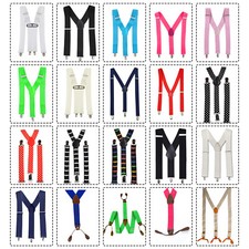 Mens Work Trouser Braces 25/35/50mm Heavy Duty Assorted Plain Printed Patterns