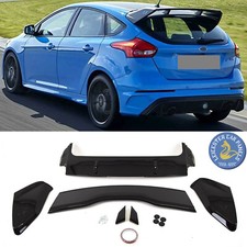 RS Style Ford Focus MK3 Rear Roof Boot Lip Spoiler Gloss Black 2011-2018