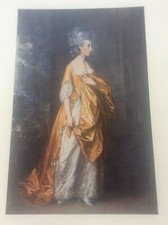 1958 British Masterpiece Painting Colour Print Gainsborough Grace D Elliott