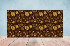Brown and Gold Tiles Wall Art
