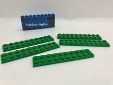 LEGO (C) 5x Plate - Building Plate 2x10 Green - 3832 - Baseplate Green 383228