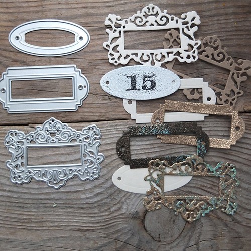 Label frame metal - frame, dies