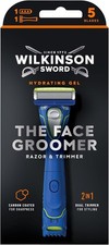 Wilkinson Sword The Face Groomer 2-in-1 Razor & Trimmer | Precision Shave & Trim