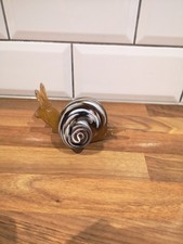 Langham Glass House Snail Handmade in England Art Figure Sculpture Paperweight