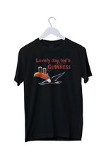 Retro Guinness Ad Inspired T-Shirt Mens Black S M L XL 2 3 4 XL