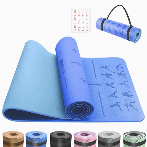Yoga mat with alignment - alignment, lines