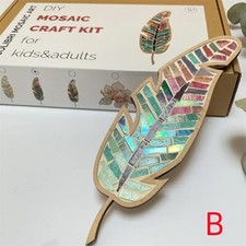 DIY Mosaic Craft Kit, Mosaic Feather Art Crafts Making Kit for Kids & Adults