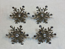 Silver Snowflakes Beaded