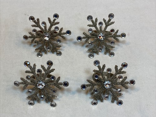 Silver snowflakes beaded - silver,