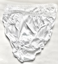 HANES Size 10 White Shiny Semi