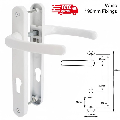 Upvc door handle pair - door,