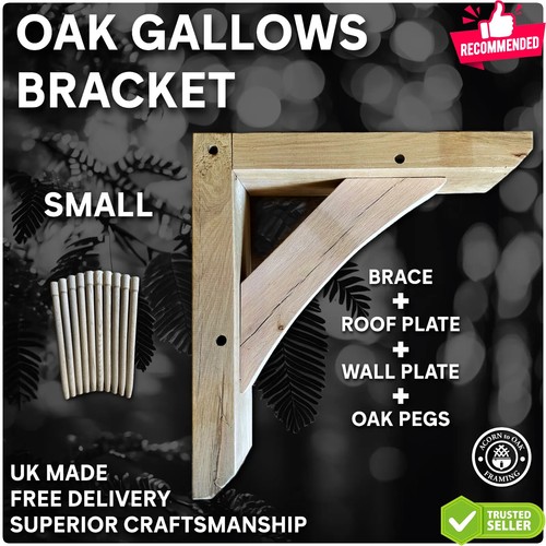 Oak gallows bracket small - gallows,