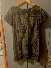 Twinset Simona Barbieri black beautiful short sleeves dress size S