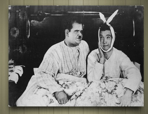 Laurel and hardy framed canvas - laurel,