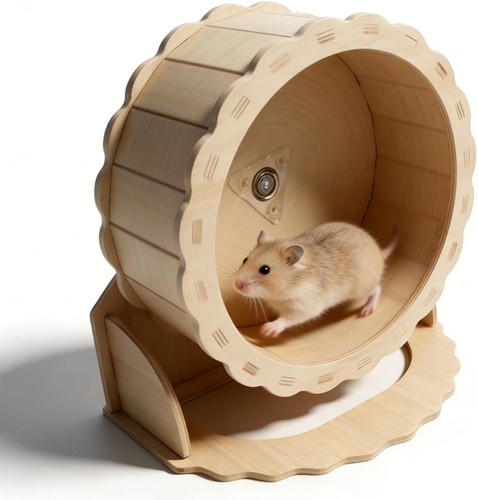 Wooden hamster wheel - wooden,