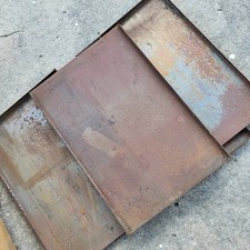 Five (5) Letterpress Galley form Trays 12" x 18" Steel Cabinet furniture 