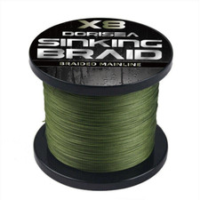 8 Strands Sinking Braid PE 8+1 Power Army Green Braided Fishing Line 100m-1000m