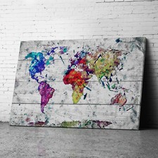 Large Framed Vintage Pink Blue