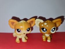 Authentic Littlest Pet Shop #96 Cream Orange Chihuahua Dog & #528 LPS