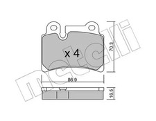 Brake pads 22-0660-0 METELLI