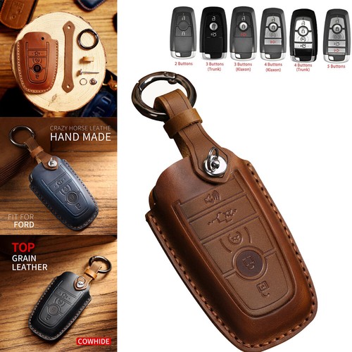 Genuine leather car key fob - genuine,