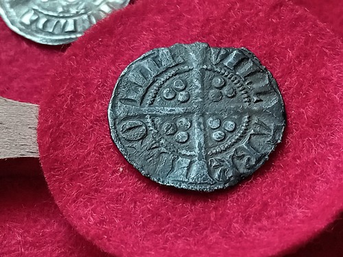 Edward silver hammered penny - hammered,