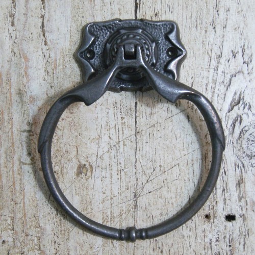 Ornate cast iron towel ring - towel,