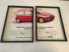 FIAT PUNTO GT-1994 A4 double framed original advert