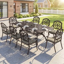 9 Piece Cast Aluminium Garden