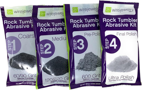 Rock tumbler grit - kit, step
