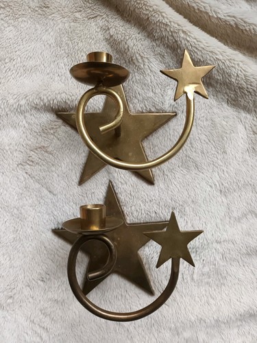 Pair star swirl - pair, candle