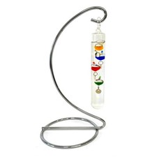 HANGING GALILEO THERMOMETER ON A METAL STAND