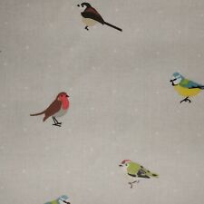 Fryetts Little Garden Birds Cotton Oilcloth WIPE CLEAN PVC TABLECLOTH